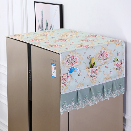 Refrigerator oven cover single-door refrigerator dust cover pastoral double-open refrigerator towel drum washing machine cover towel running volume