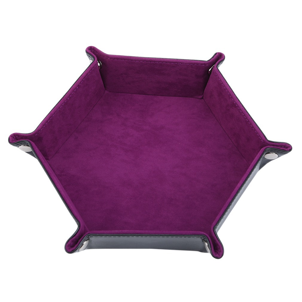 Cisne hexagonal franela palillos bandeja plegable caja de almacenamiento de la PU bandeja de escritorio caja de almacenamiento