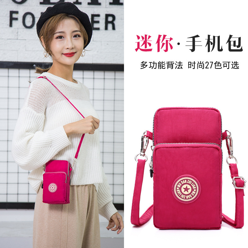 Nuevo bolso para teléfono móvil bolso de lona coreano monedero de nailon diagonal bolso para correr al aire libre bolso de brazo deportivo