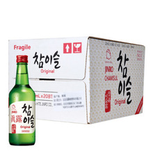 韩国真露烧酒竹炭原味烧酒20.1度烈酒360ml*20瓶 女士低度酒