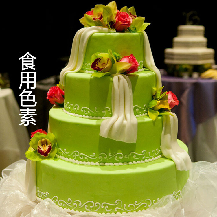食品级色素果绿 亮蓝 辣椒红烘焙翻糖蛋糕粉末液体着色剂