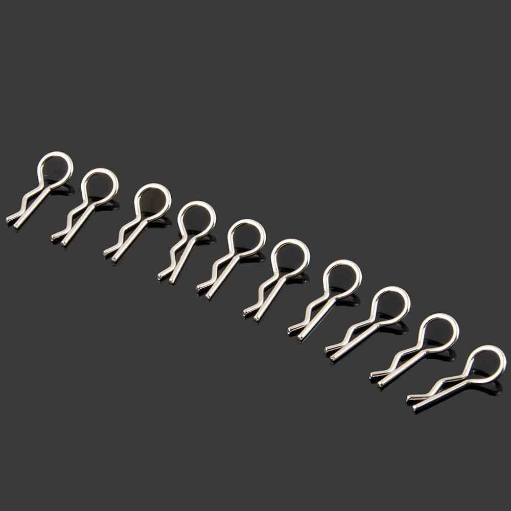 1/8 1/10 1/16 RC modelo de control remoto coche de escalada de coches de metal hebilla de cáscara del coche clip de la cáscara del coche de tipo R hebilla