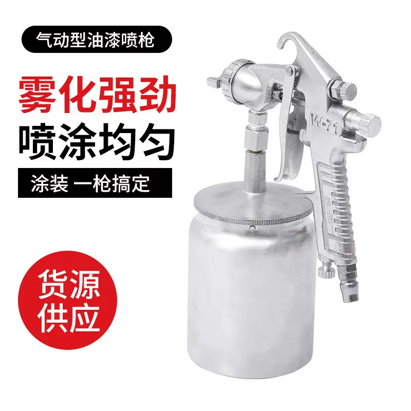气动型油漆喷枪批发W-71重力式汽车喷漆枪小型高雾化手动喷枪喷壶