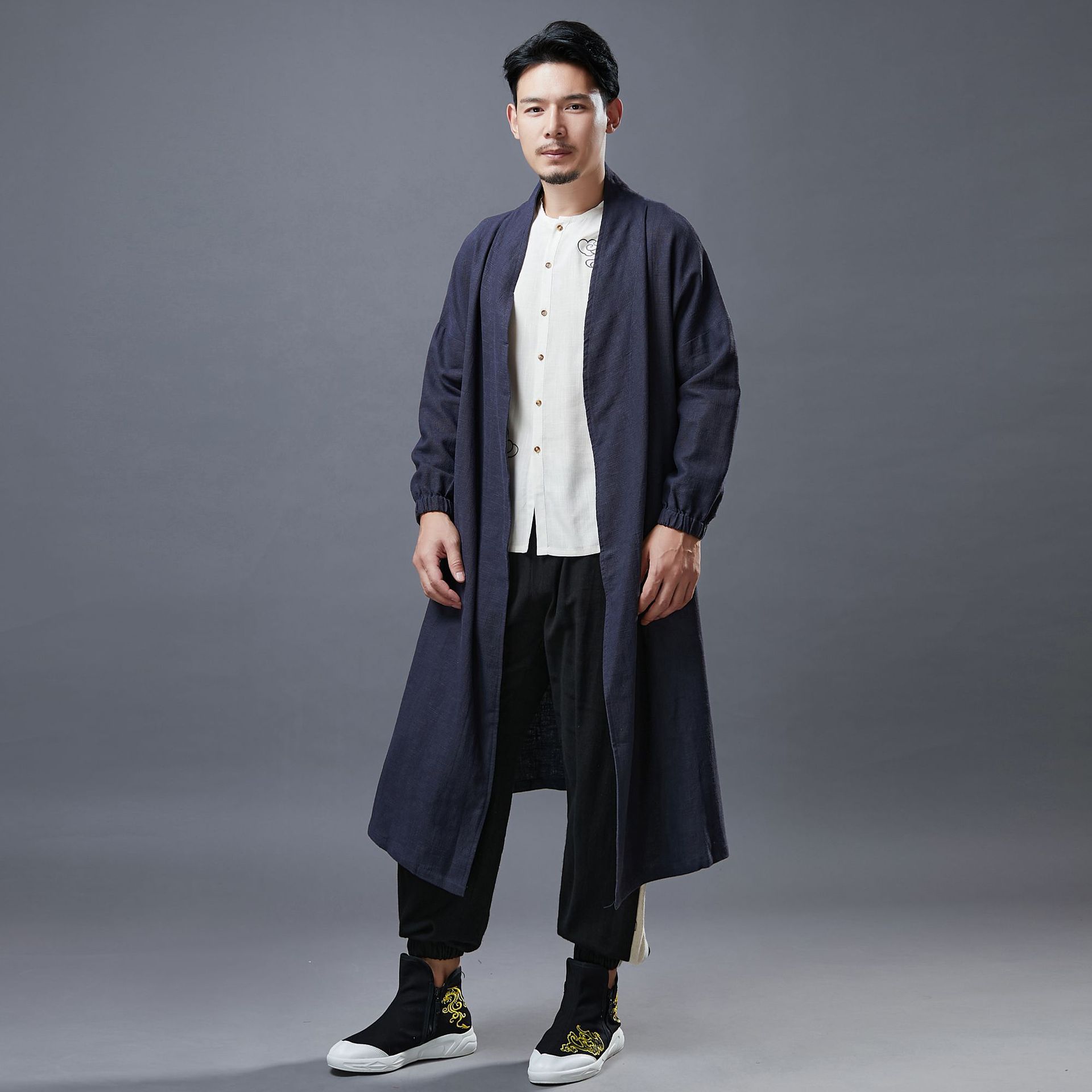 Demi-season retro trench coat
