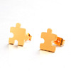 Earrings stainless steel, geometric ear clips, European style, simple and elegant design, wholesale