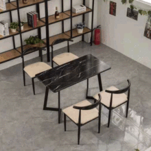 铁艺实木餐桌主题酒店餐厅餐桌椅组合咖啡厅桌椅美式做旧复古家具