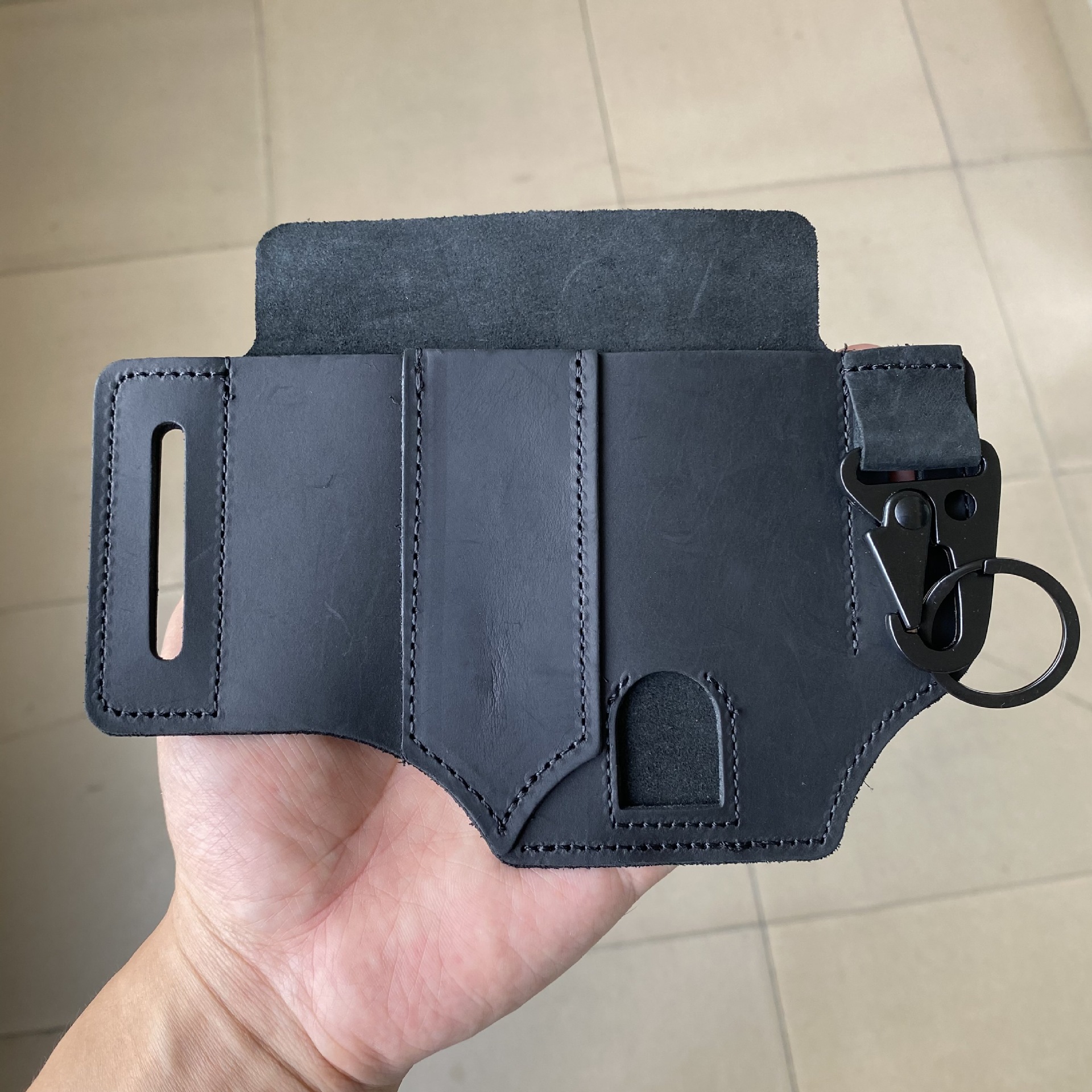 Leather black black