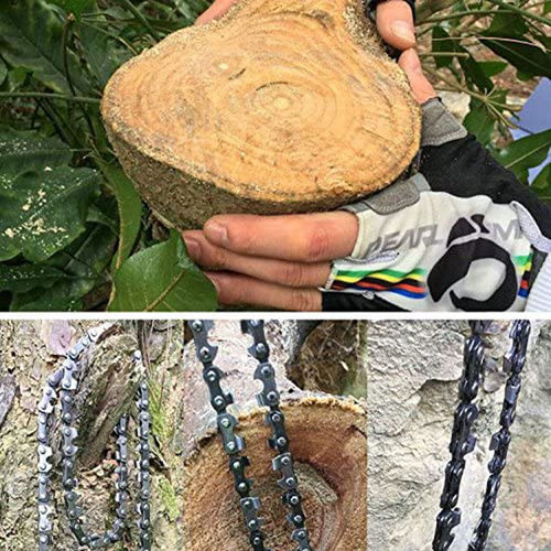 Outdoor hand chain saw pocket chain saw garden tool 11/16/33 teeth 24 inch portable camping survival wire saw