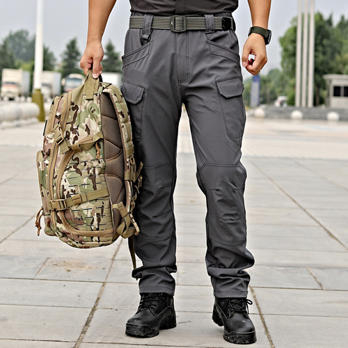 Tactical pants men's camouflage pants spring and autumn outdoor stretch overalls wear-resistant loose soft shell assault pants