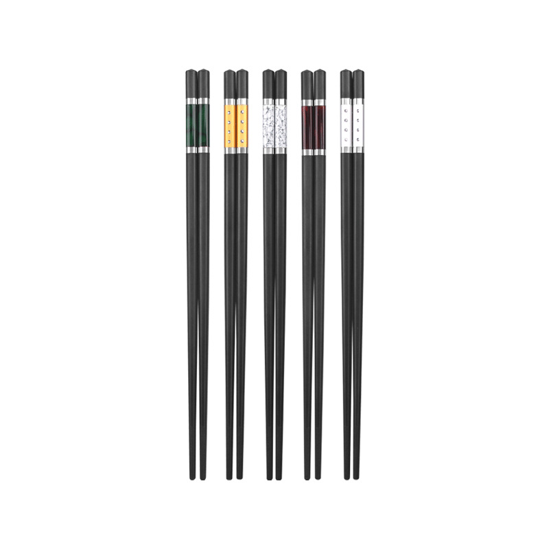 Palillos de aleación de entrega de una sola pieza traje japonés creativo Hotel hogar regalo palillos multi-cliente ventas directas de la fábrica