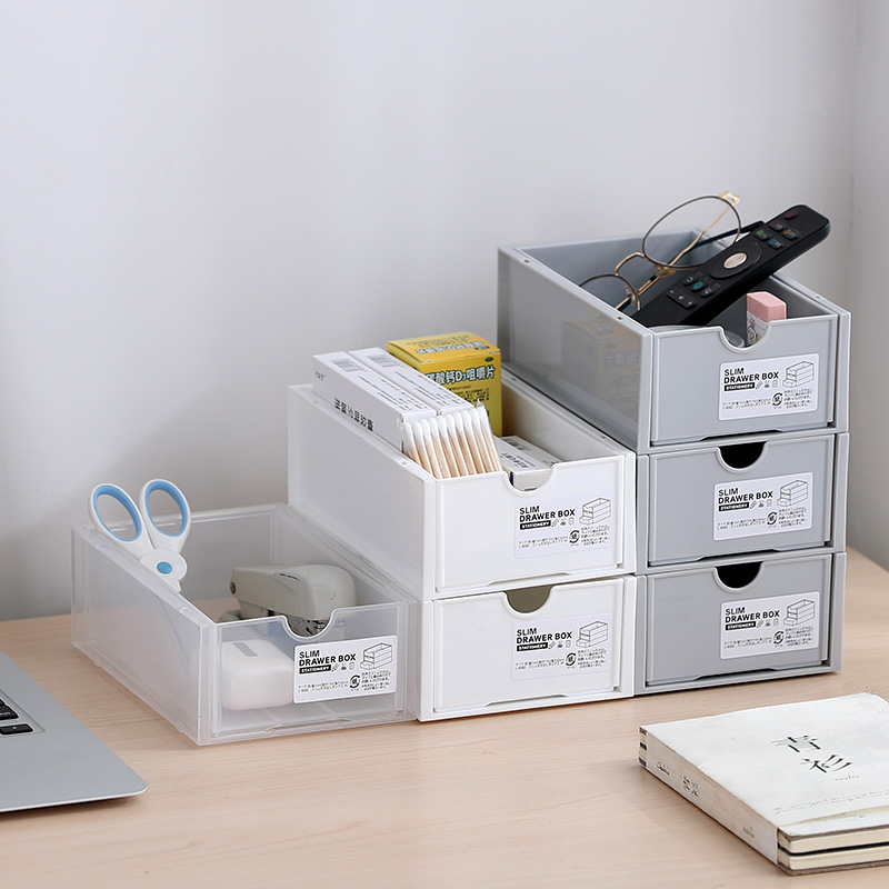 Office desktop storage box superimposed multi-layer drawer storage box desk student stationery sundries storage box