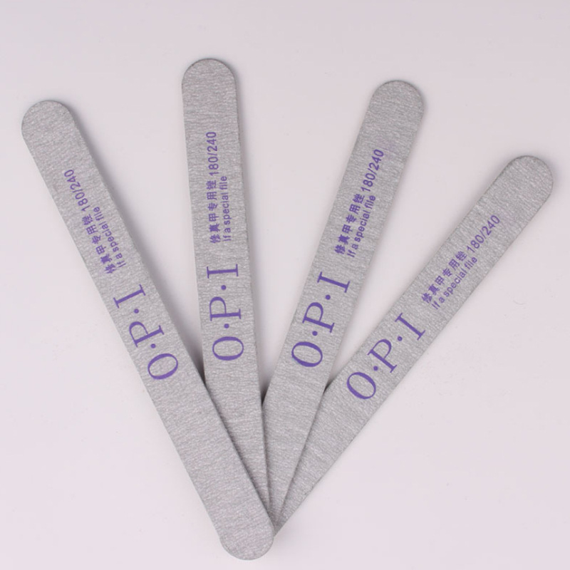 Tira de arena de reparación de madera sólida de uñas lima de uñas ultrafina especial tira de frotación delgada redonda larga para reparación de uñas real duradera sin arena