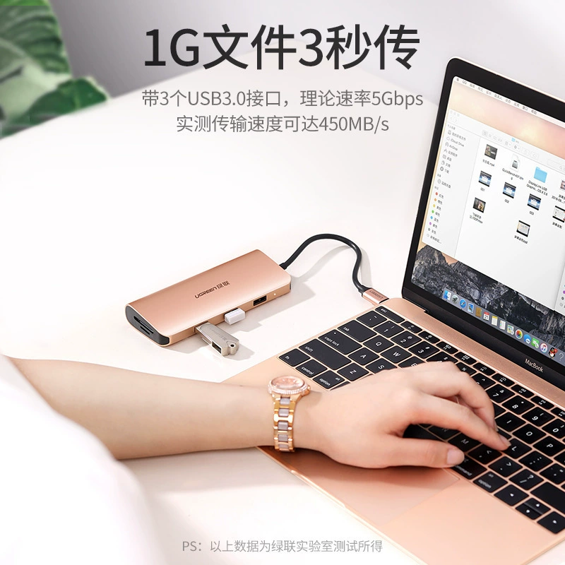 Тип-C док-станция, расширяет ноутбук USB хаб, HUB Thunderbolt 3 HDMI многоинтерфейсный совместим