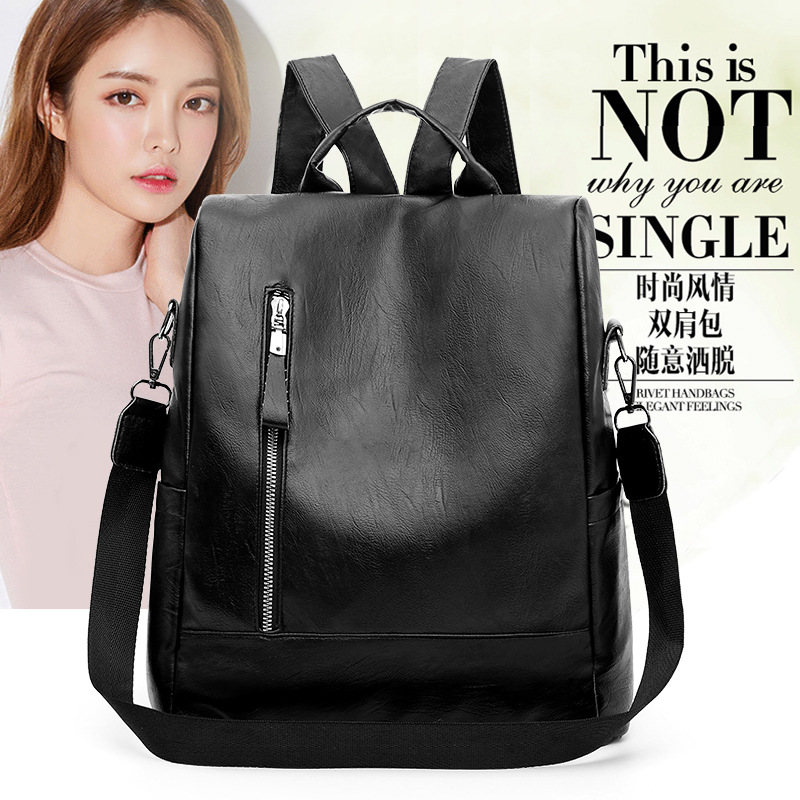 Fabricantes al por mayor verano nuevo estilo ocio PU mochila antirrobo moda femenina simple multifunción mochila de viaje marea