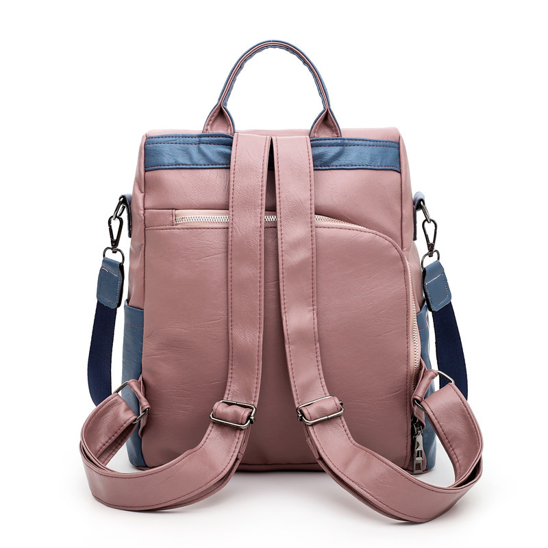 Fabricantes al por mayor verano nuevo estilo ocio PU mochila antirrobo moda femenina simple multifunción mochila de viaje marea