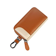 男女士腰挂多功能钥匙包真皮家用日式撞色拉链钥匙套车钥匙钥匙扣