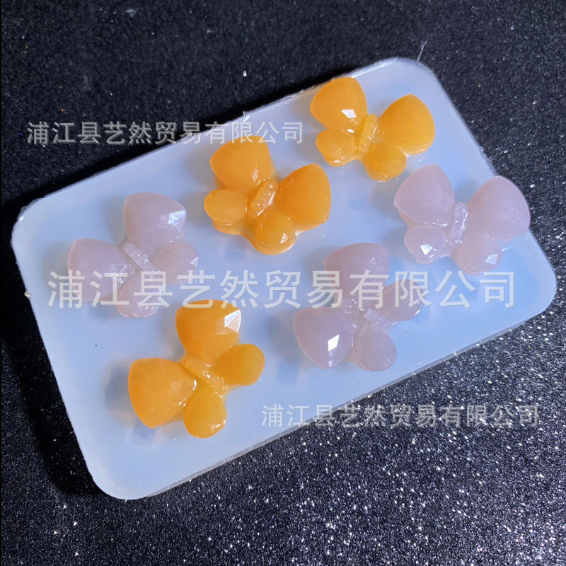 DIY lindo 6-pieza mariposa volando silicona molde Decoración Accesorios hechos a mano epoxi Decoración Accesorios en stock lote