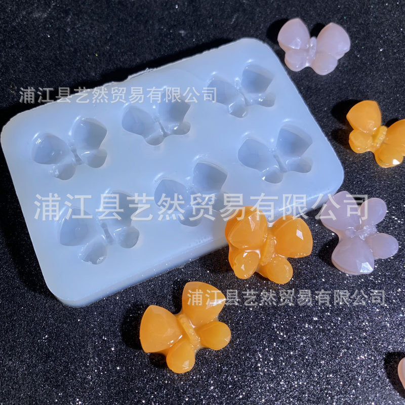DIY lindo 6-pieza mariposa volando silicona molde Decoración Accesorios hechos a mano epoxi Decoración Accesorios en stock lote