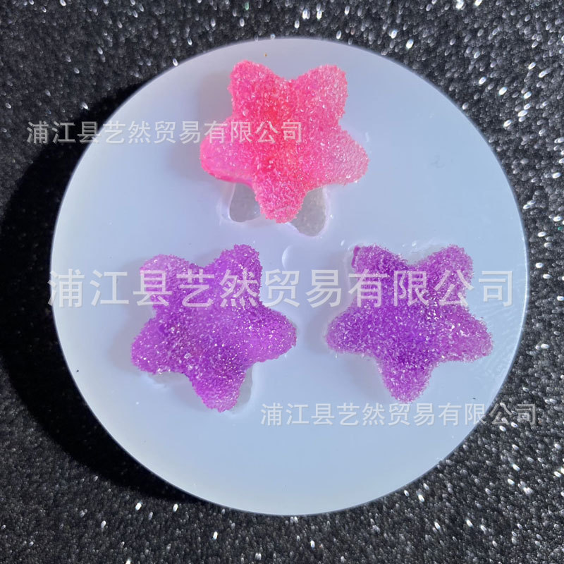 Amor estrella pareja comida y jugar arcilla epoxi molde de silicona tamaño de molde de silicona epoxi hecho a mano de bricolaje