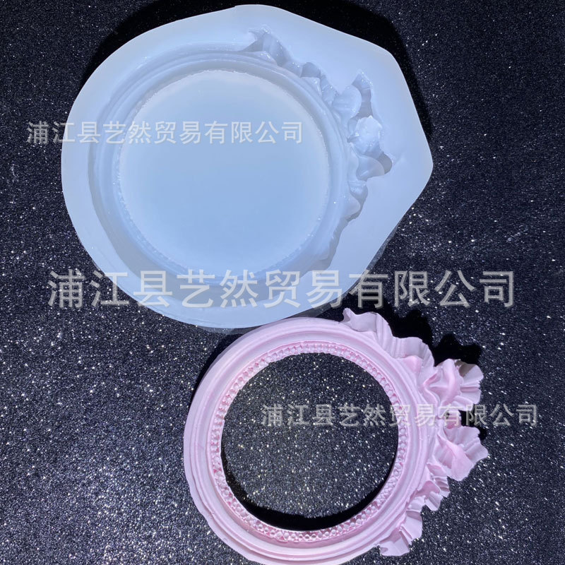 Marco DE FOTOS marco DIY utensilios para hornear Europea creativa alivio marco forma Fondant pastel chocolate decoración molde