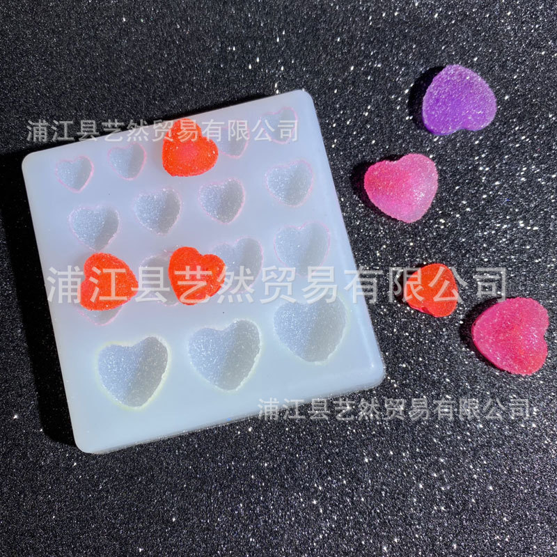 Amor estrella pareja comida y jugar arcilla epoxi molde de silicona tamaño de molde de silicona epoxi hecho a mano de bricolaje