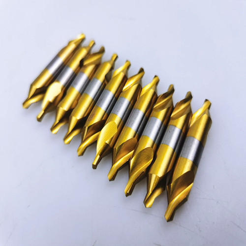 Hongfeng Titanium Coated Center Drill W6542 High Speed ​​Steel Coated Center Drill A1 A1.5 A2 A2.5 A3A4 A6