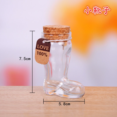 Envío gratuito creativo DIY botella de océano transparente botella de vidrio de corcho botella de deriva botella de arco iris deseando botella estrella material