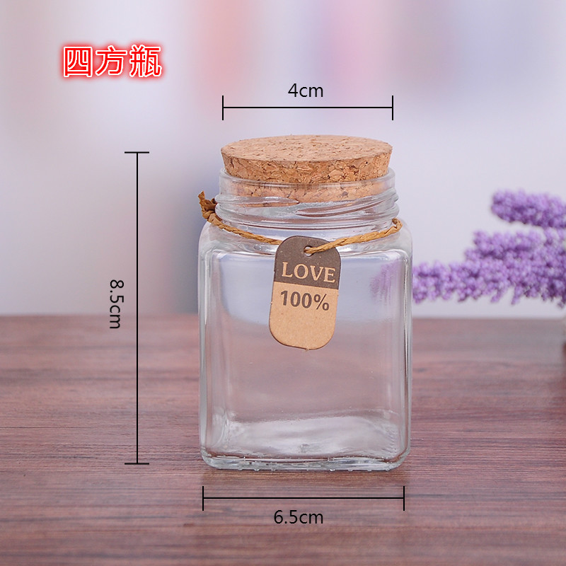 Envío gratuito creativo DIY botella de océano transparente botella de vidrio de corcho botella de deriva botella de arco iris deseando botella estrella material