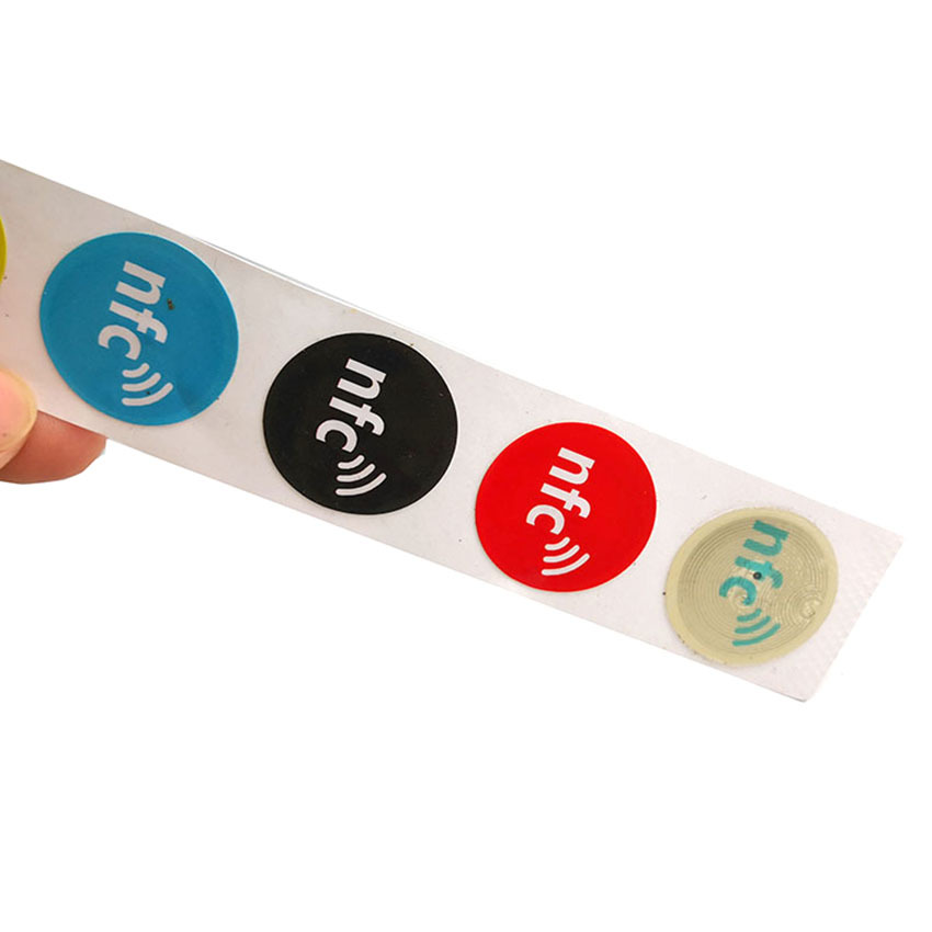 供应透明PVC材质表面可印刷客户的LOGO或图案的NFC手机贴纸标签