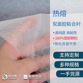 热熔双面胶粘合衬 PA中高温熔点耐水洗耐干洗性能热熔双面粘合衬