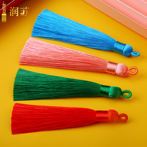 Runsu tassel 8cm hoop tassel tassel Hanfu headwear diy bookmark sachet hanging tassel accessories small tassel wholesale
