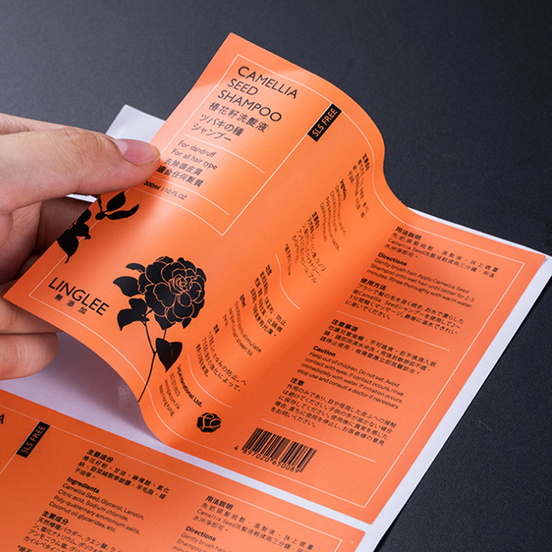 透明不干胶印刷烫金logo贴纸不干胶标签彩色pvc贴纸封口贴水晶贴