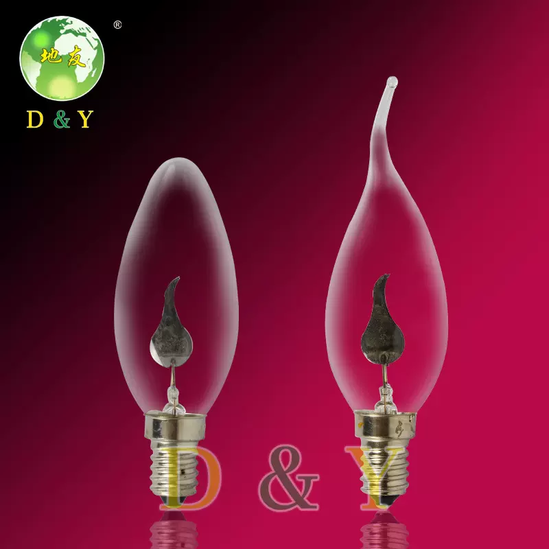 跨境e27E14火焰灯C35仿真火苗蜡烛泡酒吧咖啡厅led神台灯尖泡拉尾