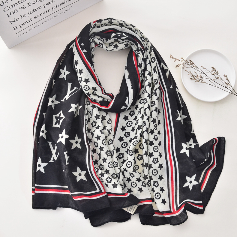 Chal largo de algodón y lino de lujo ligero de moda europeo y americano para mujeres otoño e invierno nuevo cálido estilo occidental bufanda suave bufanda grande