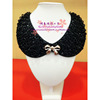 Accessory, nail sequins, fashionable false collar, necklace from pearl, European style