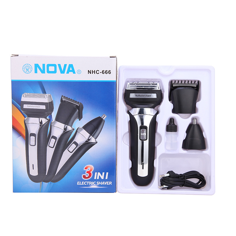 실버 듀얼 배터리 면도기