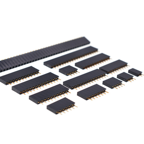 Supply 2.54MM pitch single row female pin header socket 1-40P straight female PCB connector