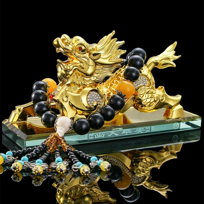 Car Ornaments, Car ornaments - auspicious-kirin-black-transfer-beads