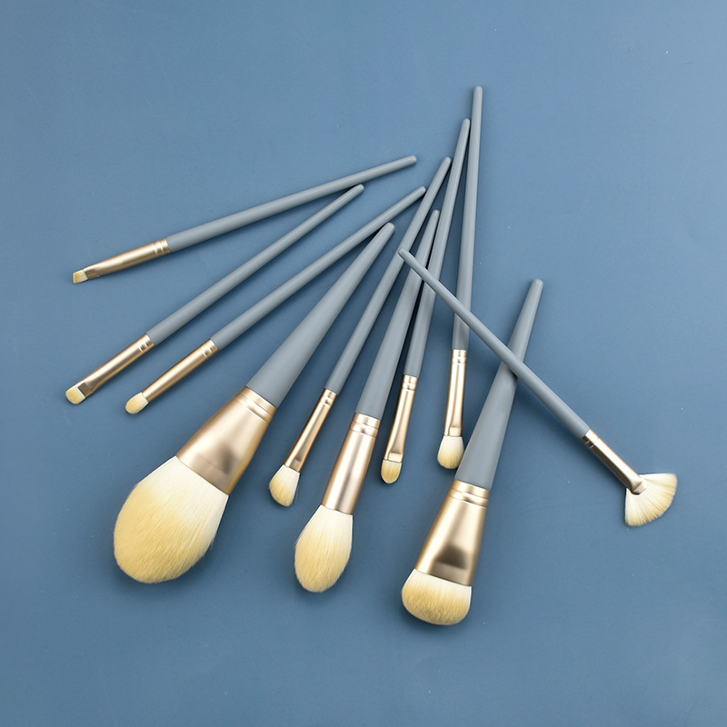 Yilin Cangzhou 10 Puente azul maquillaje cepillos traje super suave sombra de ojos cepillo nuevo polvo suelto cepillo traje belleza herramientas