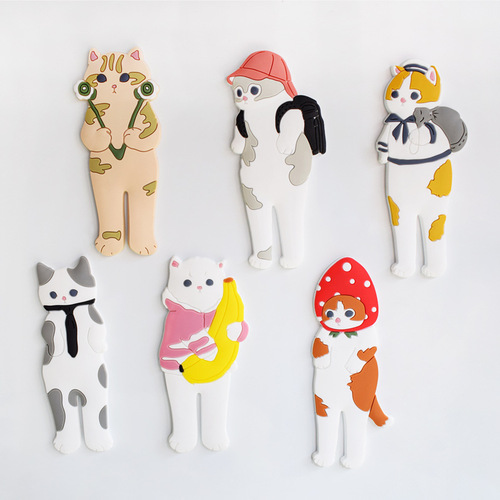 Nordic style simple cat daily magnetic hooks small decorative household items hooks refrigerator magnet hooks