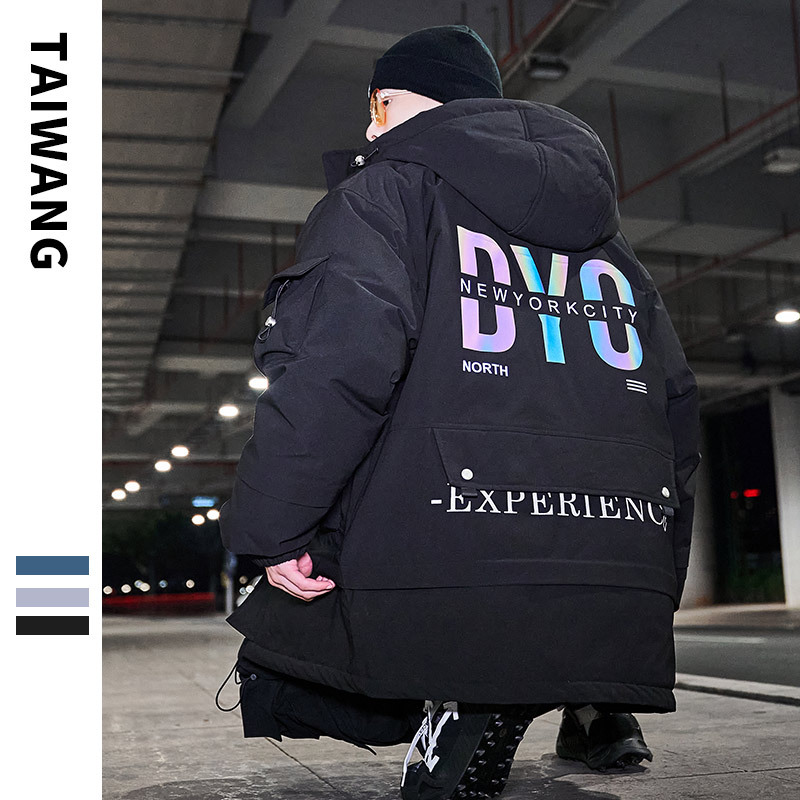 Men's Clothing Men's Wear High end trendy Silk cotton jacket for men winter new style jacket with printed fantasy multi pocket Silk cotton jacket_voghion.com
