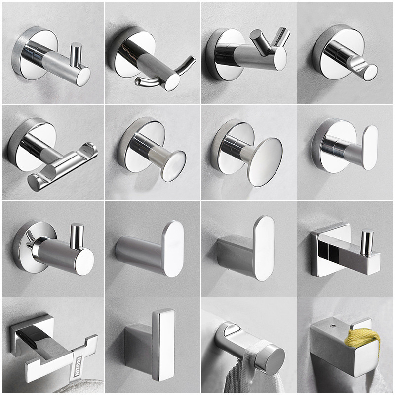 304 Stainless Steel Mirror Clothes Hook Hook Bathroom Single Hook Bathroom Clothes Hook Door Back Hook Coat Hook Manufacturer