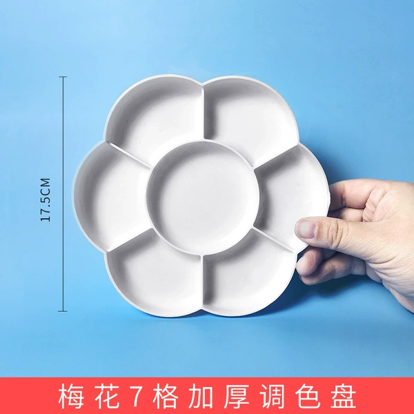 8607 Thickened Imitation Porcelain Plum Blossom Plate (White)