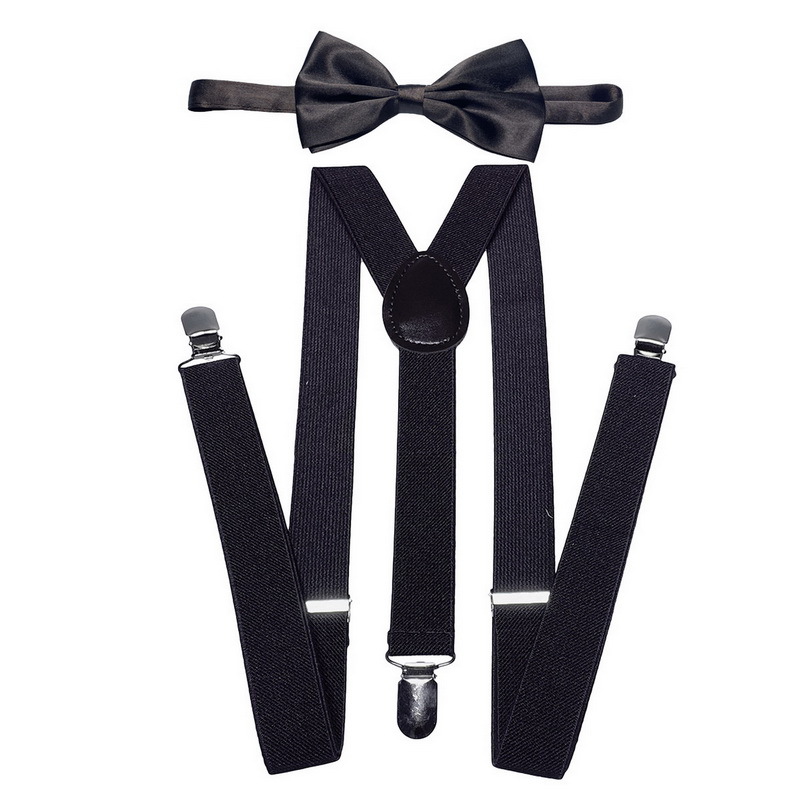 Tirantes unisex para adultos con accesorios de corbatín, tirantes elásticos para pantalones, conjunto de corbatín al por mayor