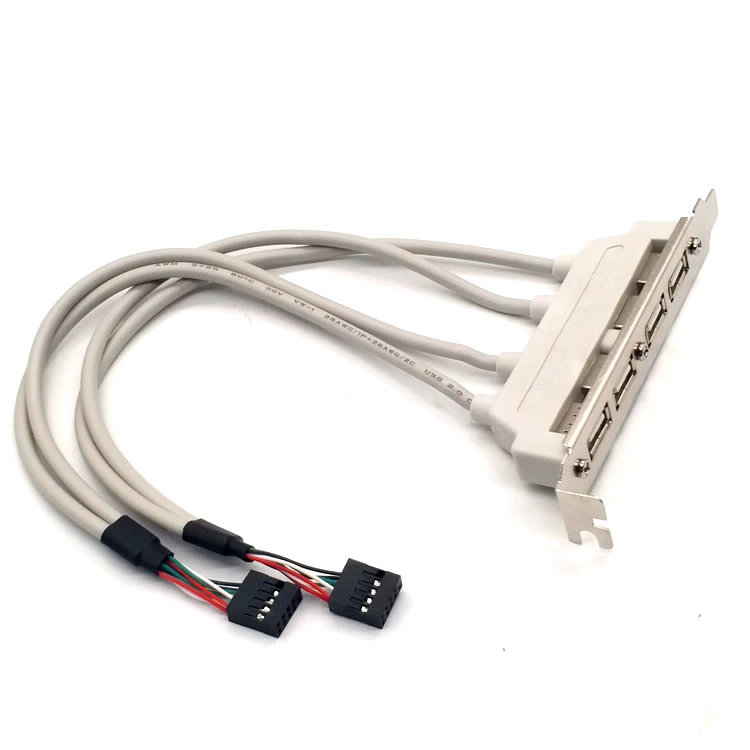 Кабель-ограничитель USB на 4 порта, удлинительный кабель USB2.0 для материнской платы, внешний кабель с четырьмя портами USB, кабель материнской платы usb2.0