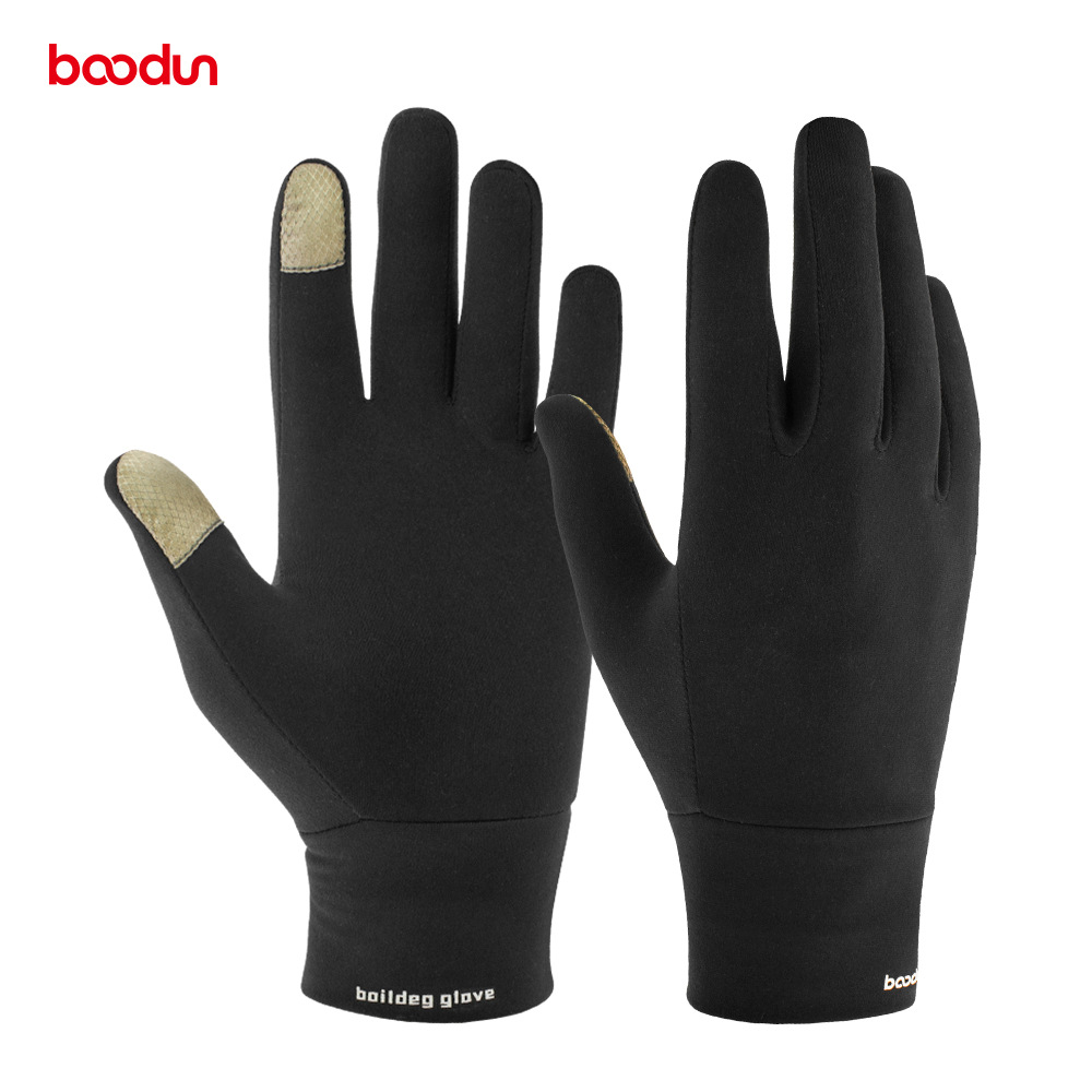 Guanti caldi touch screen in Lycra spazzolata per corsa invernale ciclismo sport all'aria aperta Boodun_voghion.com