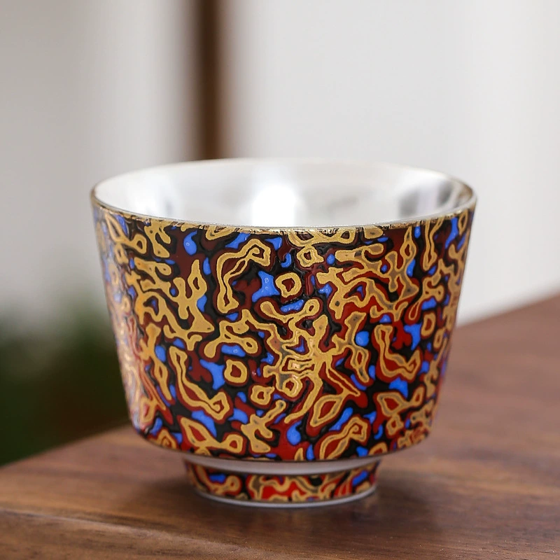 Tea Cup Ceramic Gift Set, Chinese Style with 925 Silver Accent, Gift Box, Custom Options