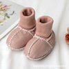 Demi-season children's fleece footwear for early age, soft sole