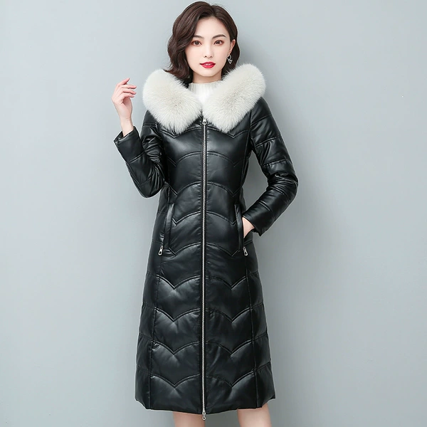 Q212 black gray fur collar