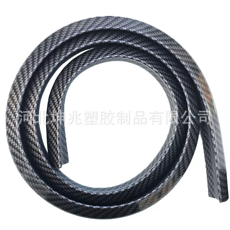 汽车改装通用宽体轮眉炭纤维防刮贴装饰橡胶防擦条防撞条防护